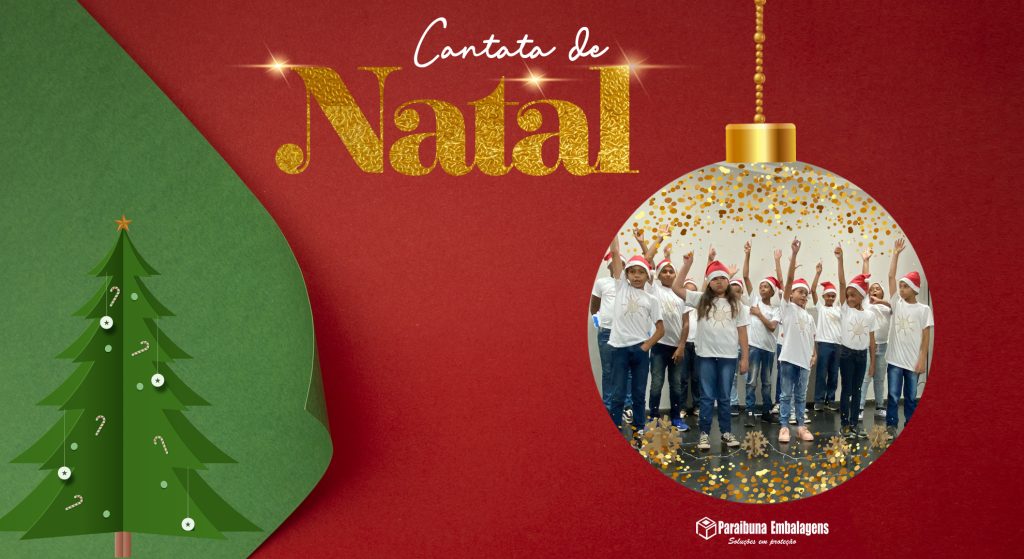 Crianças de projeto social fazem Cantada de Natal na Paraibuna Embalagens