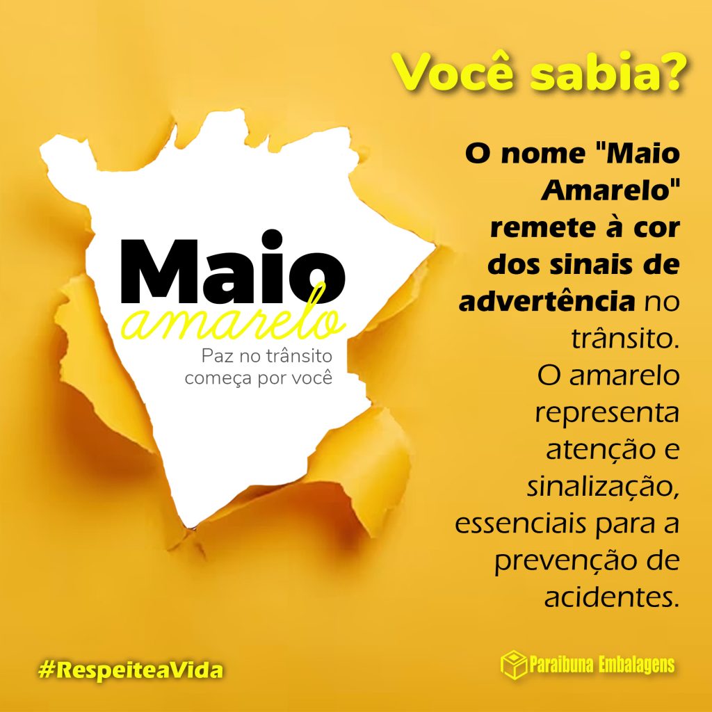 Campanha Maio Amarelo alerta para segurança no trânsito com o tema "Paz no trânsito começa por você"