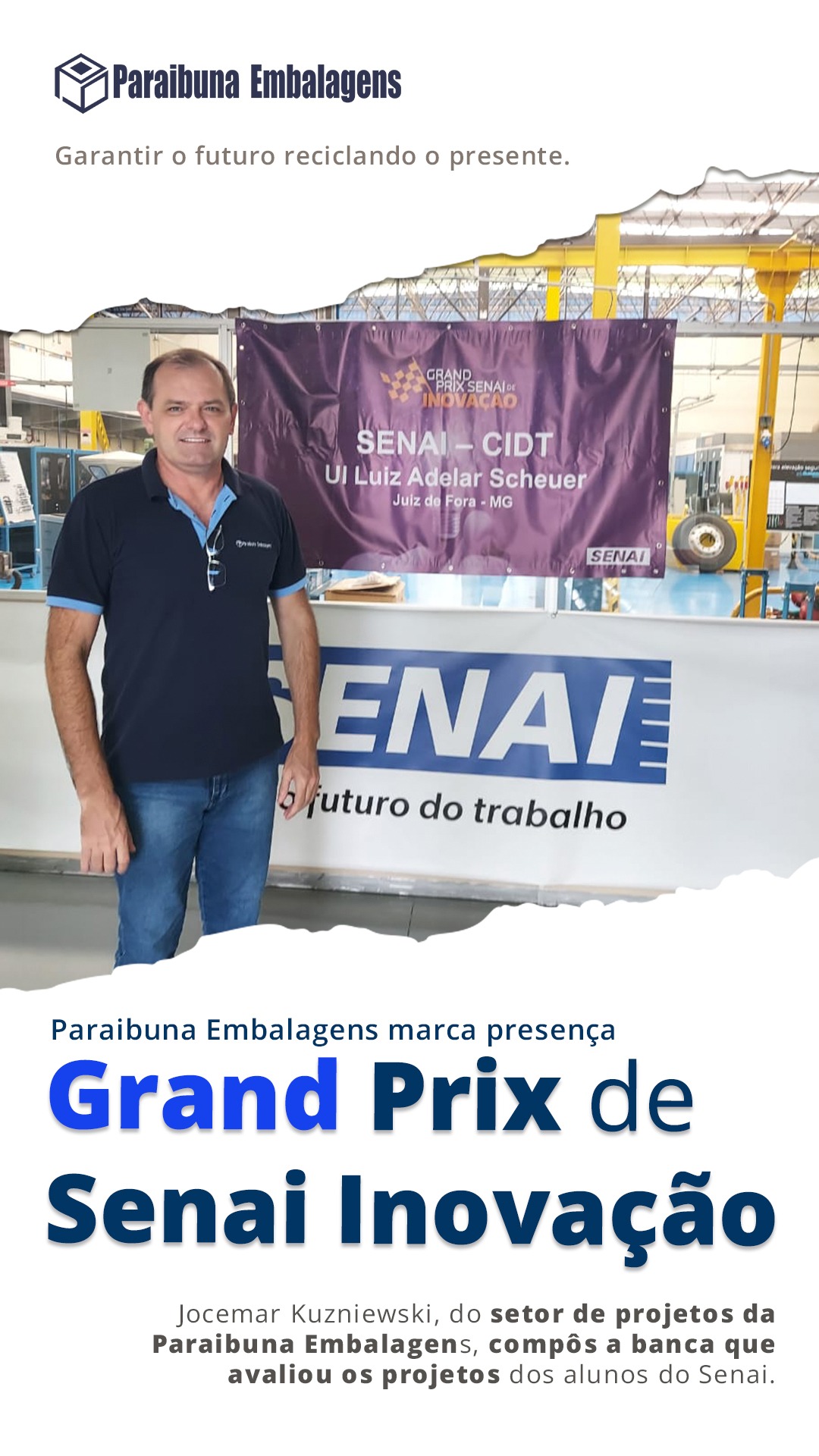 Aprendiz da Paraibuna Embalagens fica em primeiro lugar na disputa de equipes do Grand Prix Senai de Inovação